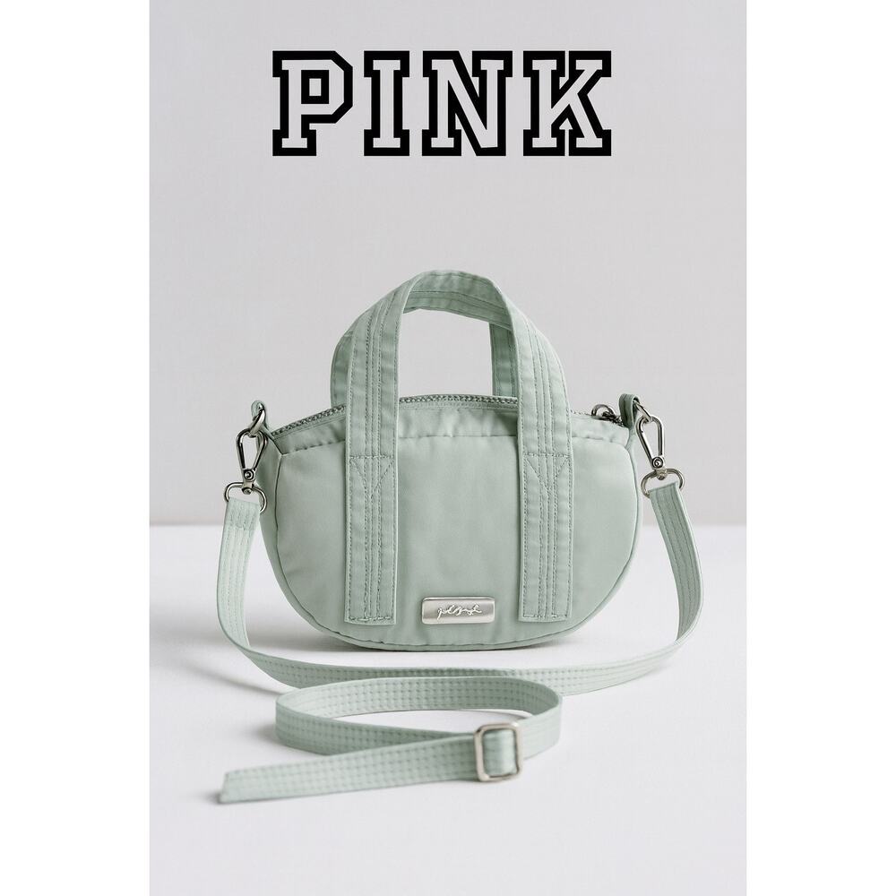PINK Light Green Small Drawstring Top Purse